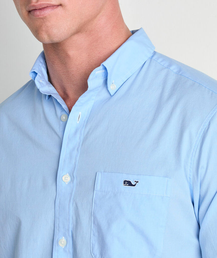 Vineyard Vines Shoreline Solid Perfect Wash Poplin Shirt