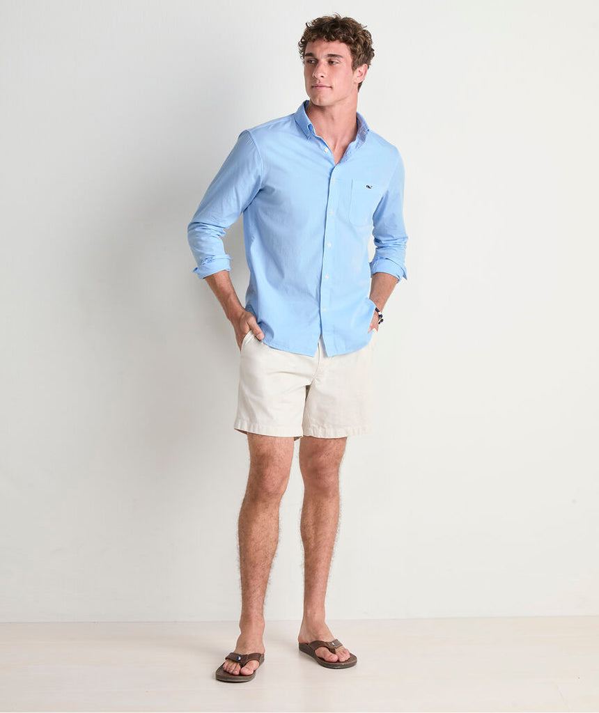 Vineyard Vines Shoreline Solid Perfect Wash Poplin Shirt