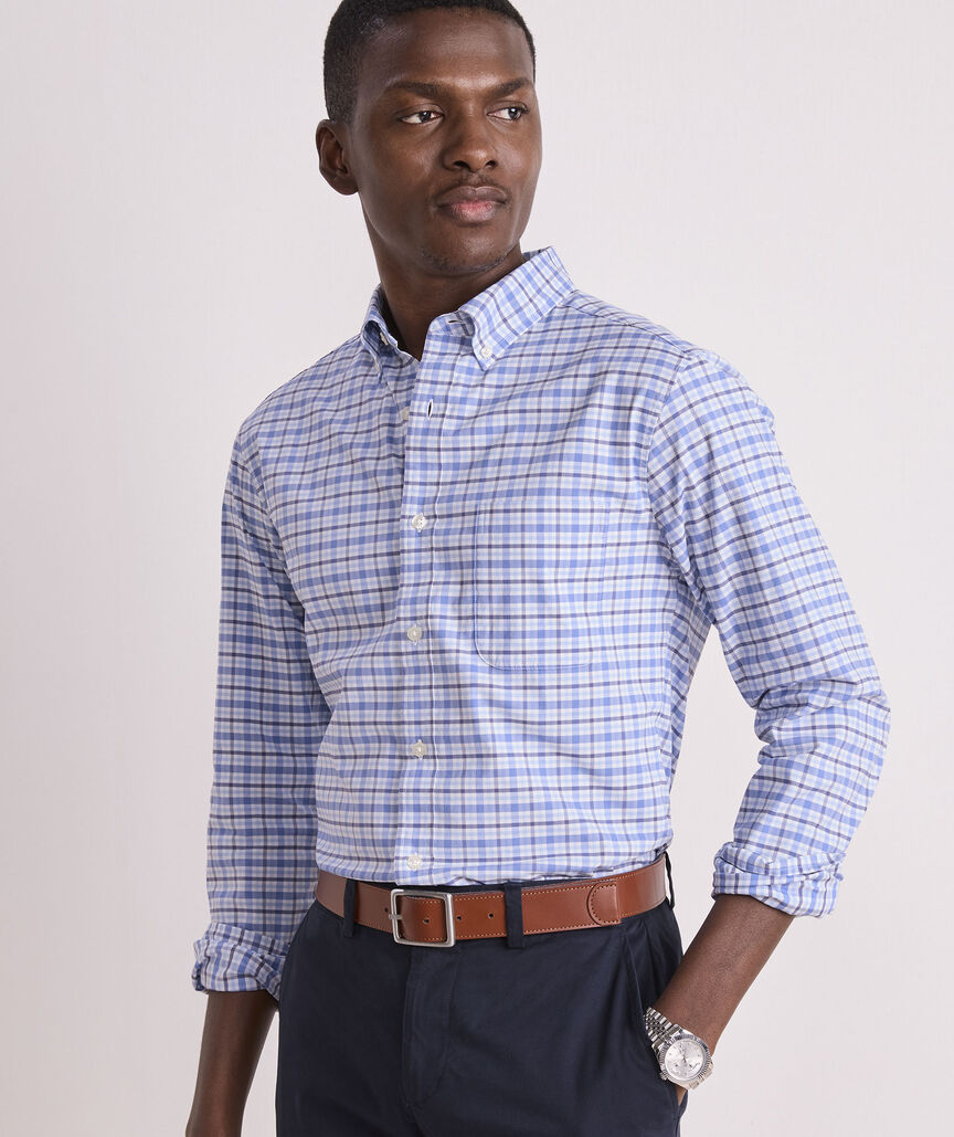 Vineyard Vines Bellamy Plaid Performance Cotton Shirt