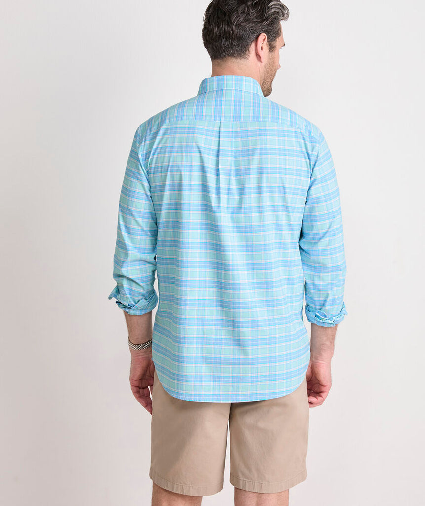Vineyard Vines Plumeria Plaid Performance Cotton Shirt