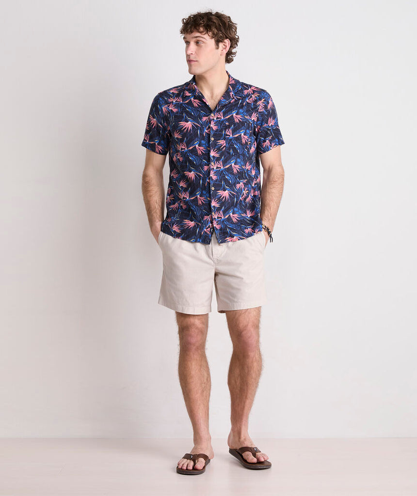Vineyard Vines Birds of Paradise Linen Blend Short-Sleeve Cabana Shirt