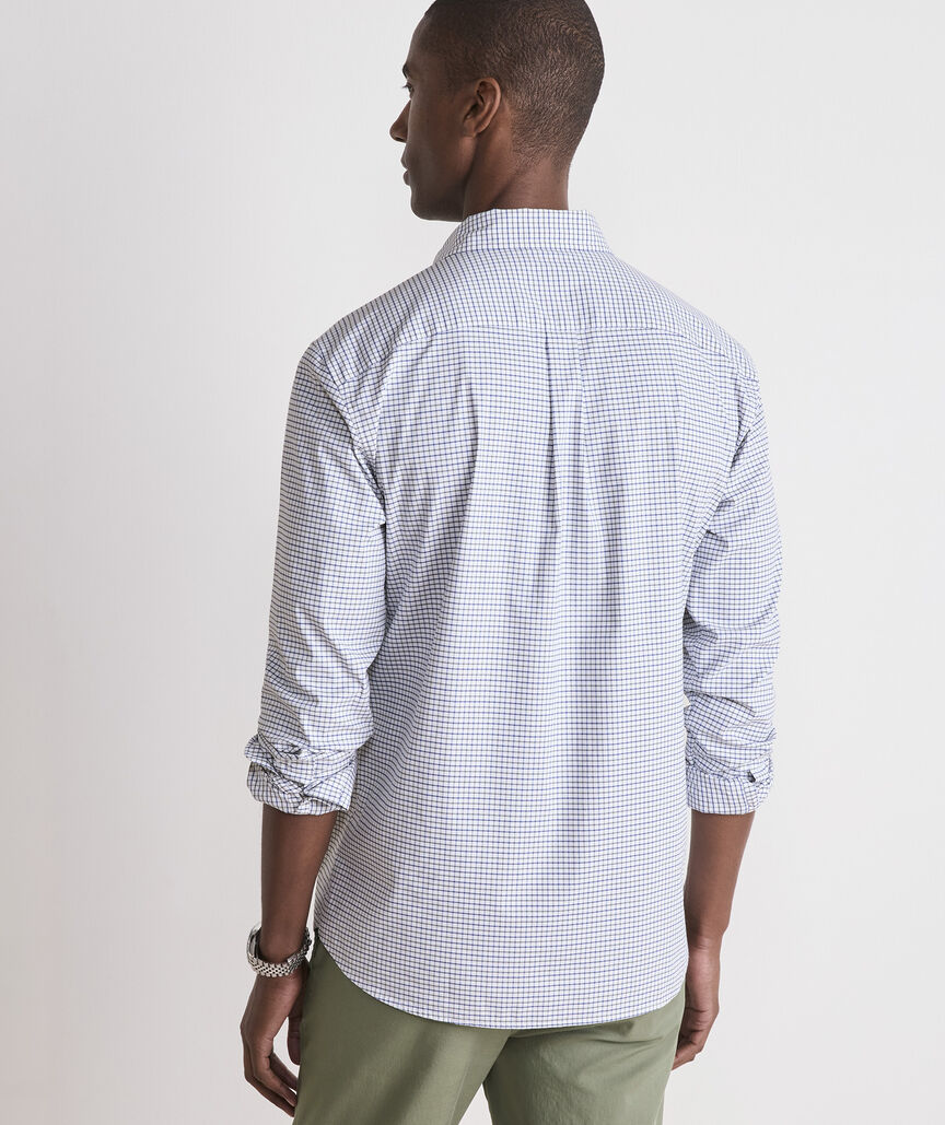 Vineyard Vines Wauwinet Tattersall Performance Cotton Shirt