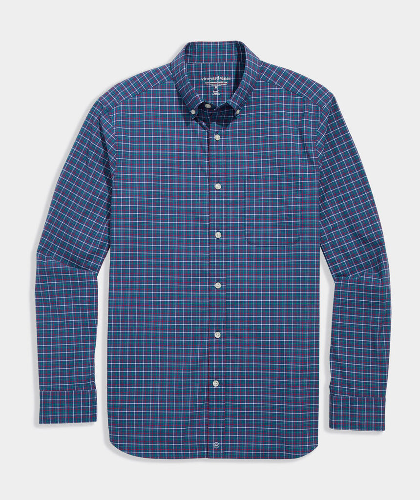 Vineyard Vines Performance Cotton Wauwinet Tattersall Shirt