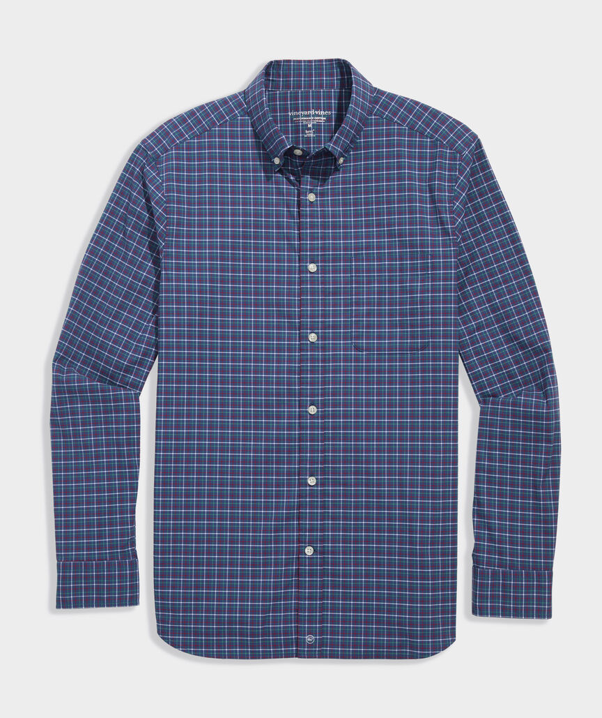 Vineyard Vines Performance Cotton Wauwinet Tattersall Shirt