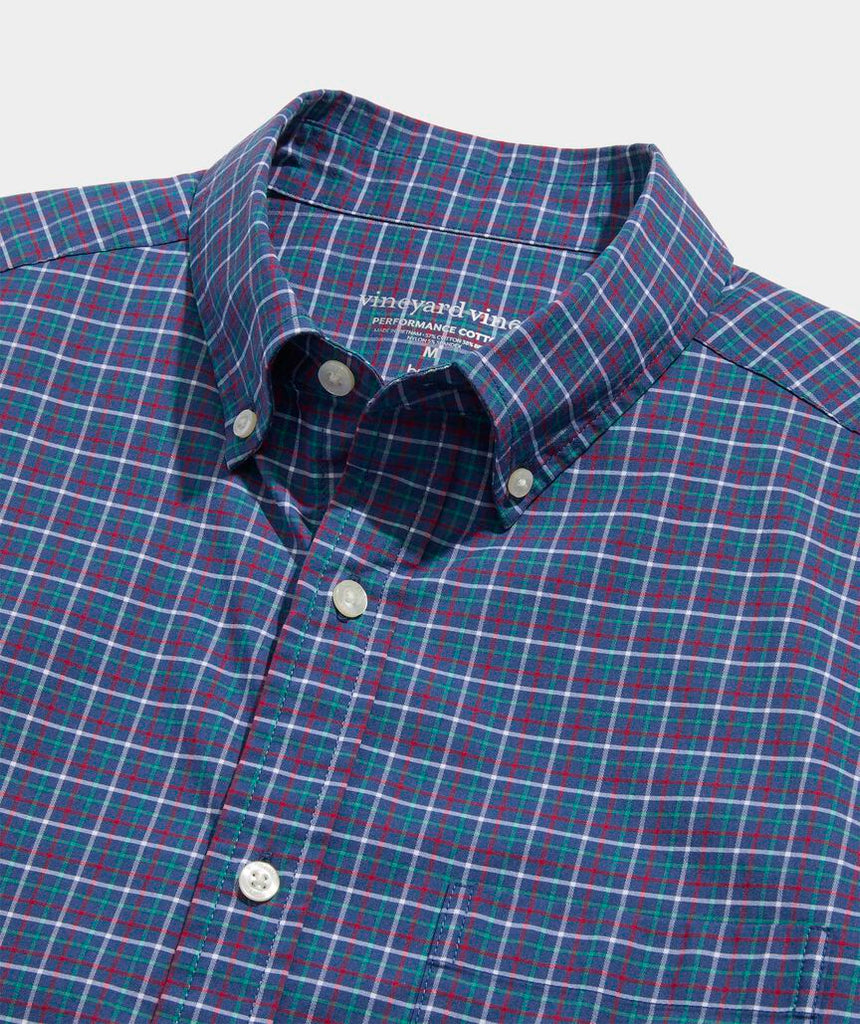 Vineyard Vines Performance Cotton Wauwinet Tattersall Shirt