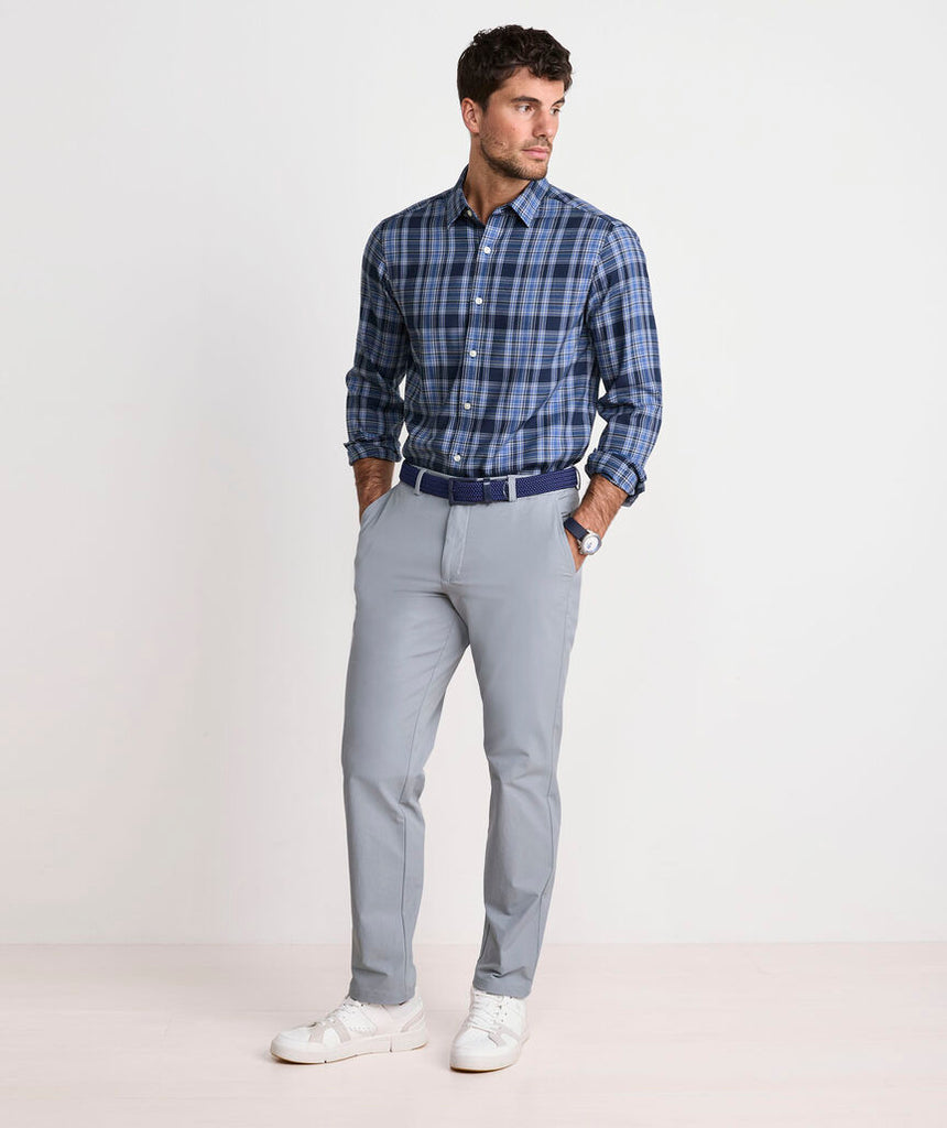 Vineyard Vines Performance Brushed Tech Twill Sherburne Plaid Shirt