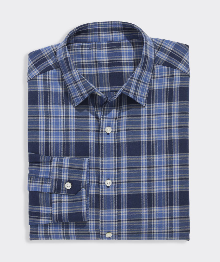 Vineyard Vines Performance Brushed Tech Twill Sherburne Plaid Shirt