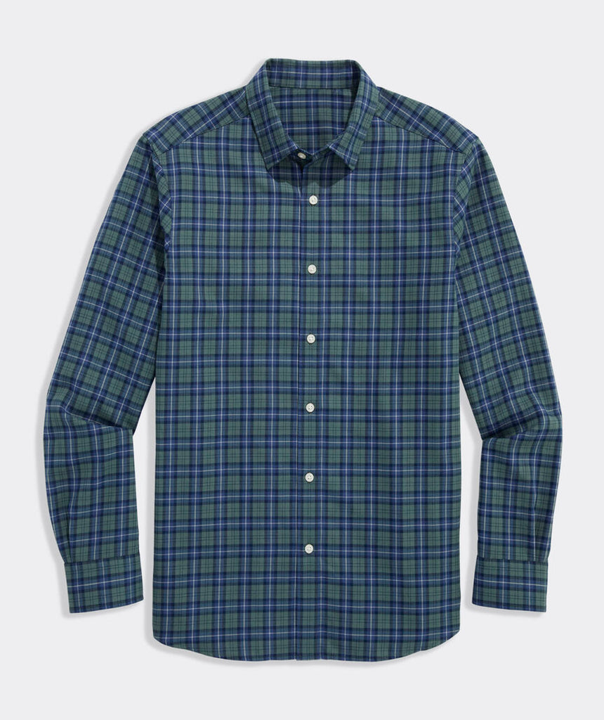 Vineyard Vines Performance Brushed Tech Twill Siasconset Plaid Shirt