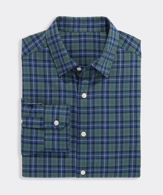 Vineyard Vines Performance Brushed Tech Twill Siasconset Plaid Shirt