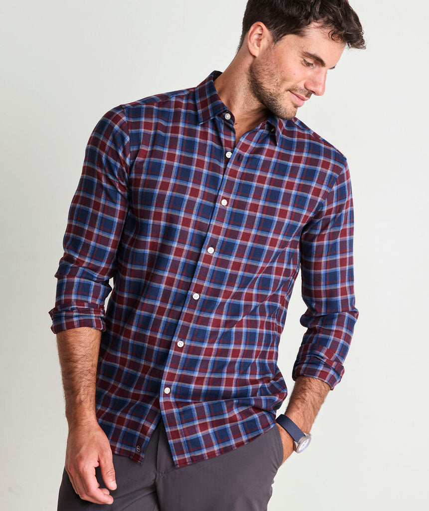 Vineyard Vines Jethro Plaid Tech Twill Shirt