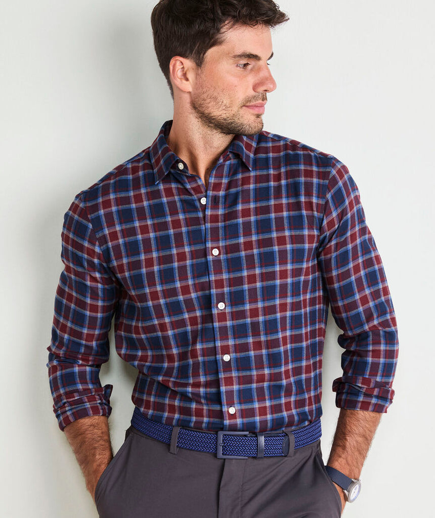 Vineyard Vines Jethro Plaid Tech Twill Shirt