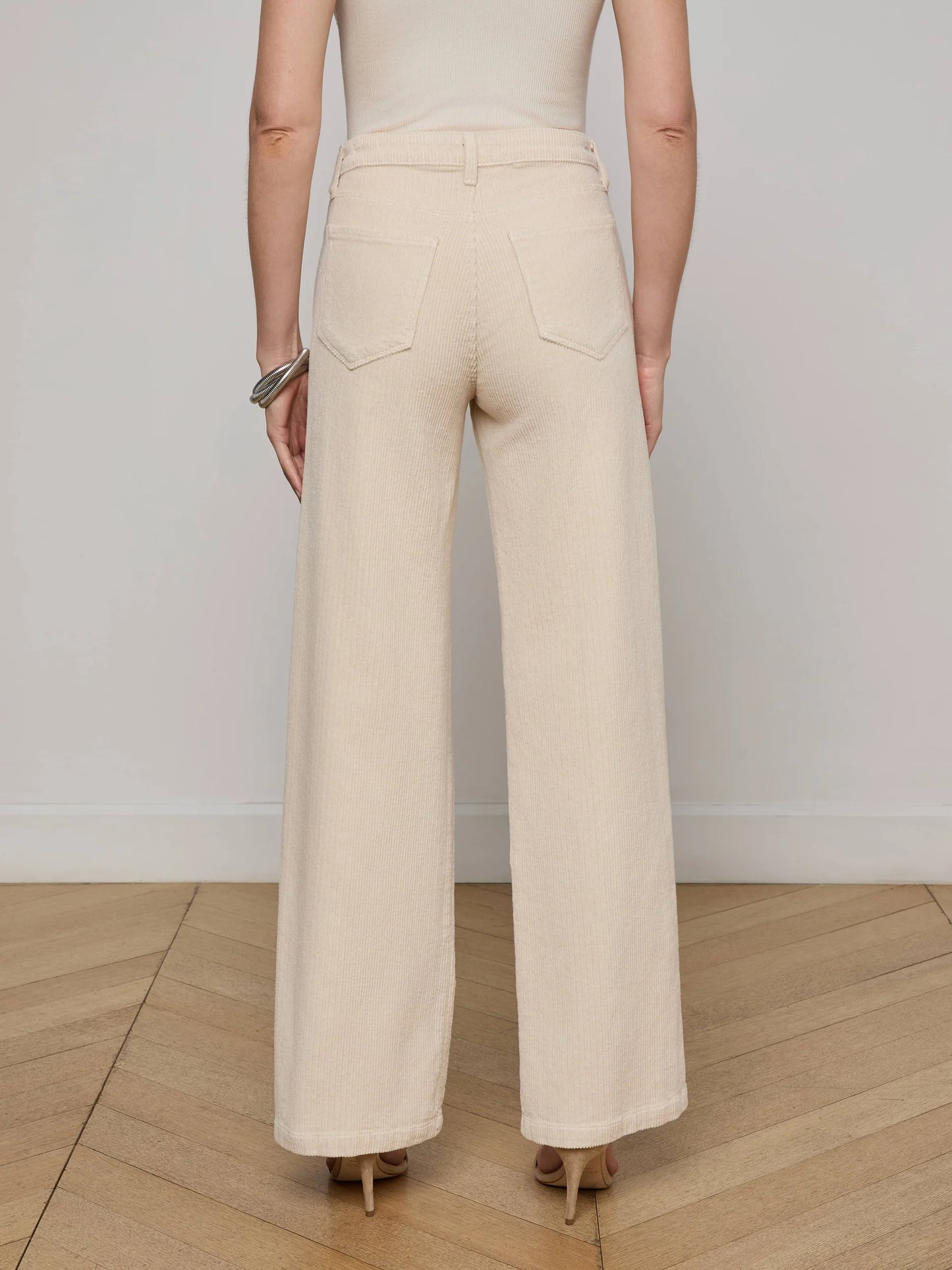 L'Agence Scottie Corduroy Wide-Leg Pant