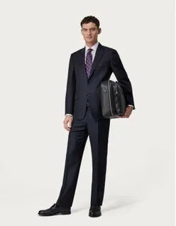 Canali Suit Navy Blue Wool