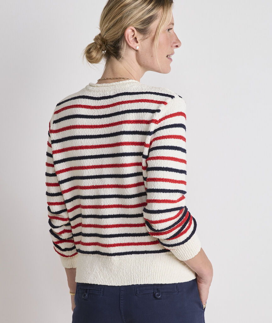 Vineyard Vines Cotton Stripe Crewneck Sweater