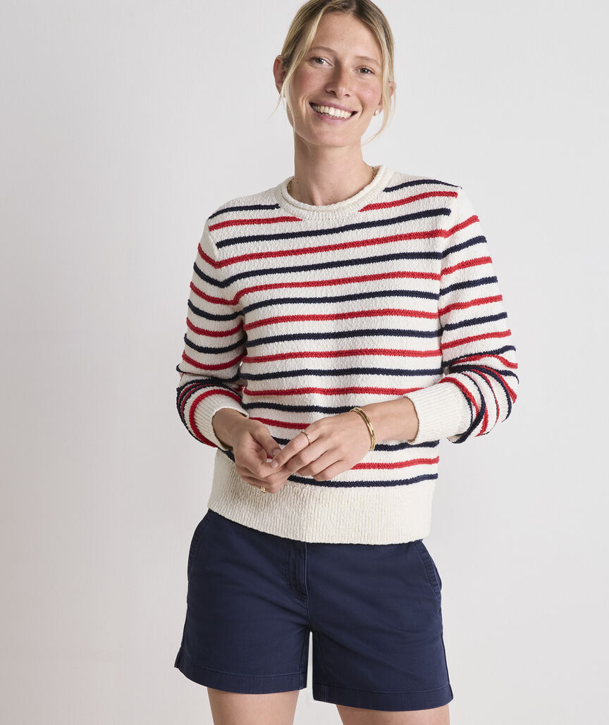 Vineyard Vines Cotton Stripe Crewneck Sweater
