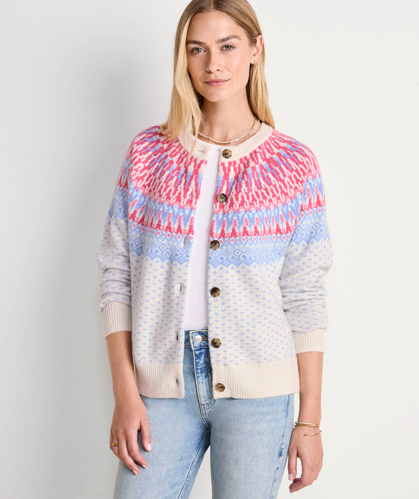 Vineyard Vines Wool Blend Fair Isle Cardigan