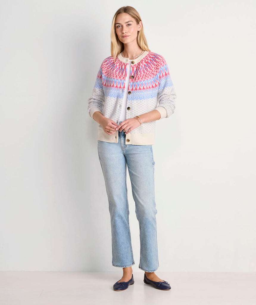 Vineyard Vines Wool Blend Fair Isle Cardigan