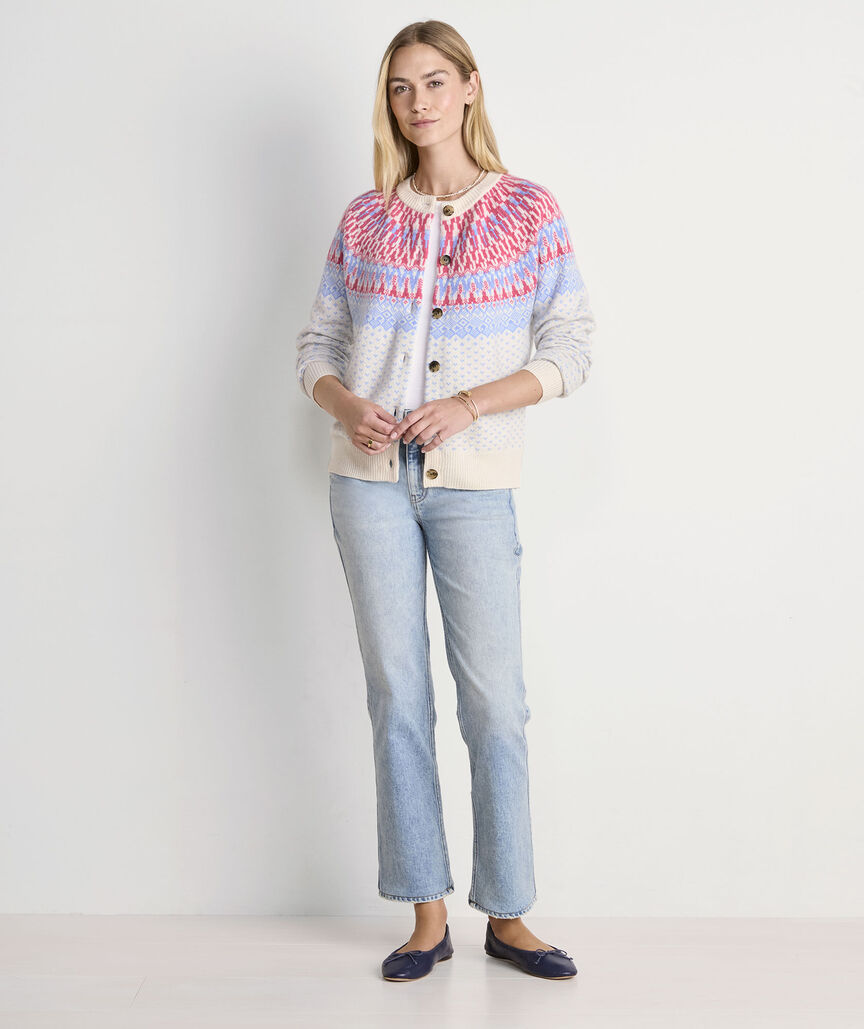 Vineyard Vines Wool Blend Fair Isle Cardigan