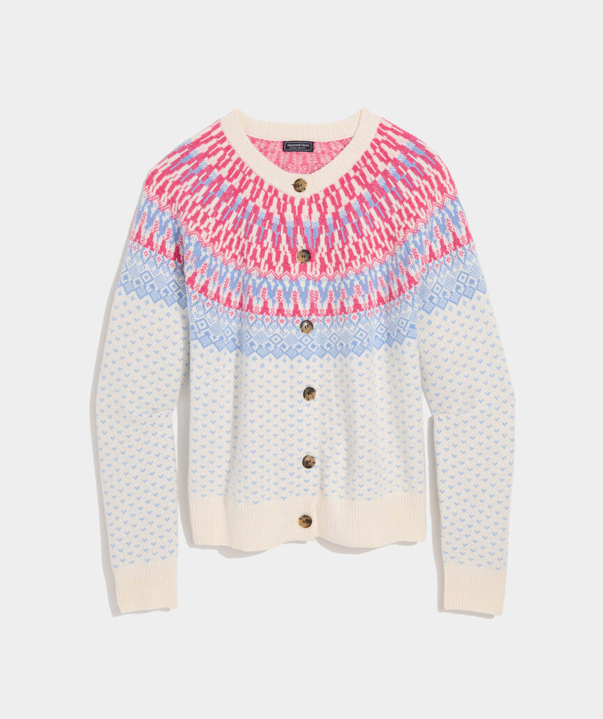Vineyard Vines Wool Blend Fair Isle Cardigan