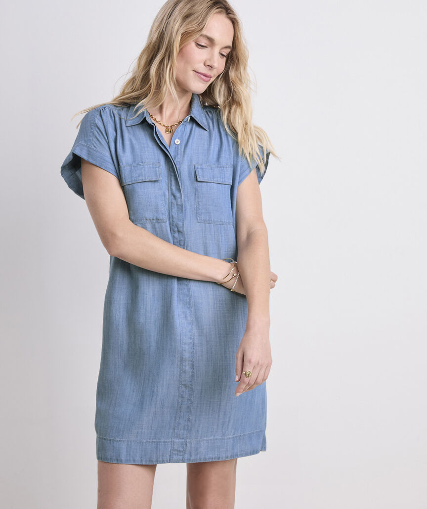 Vineyard Vines Margo Chambray Shirtdress
