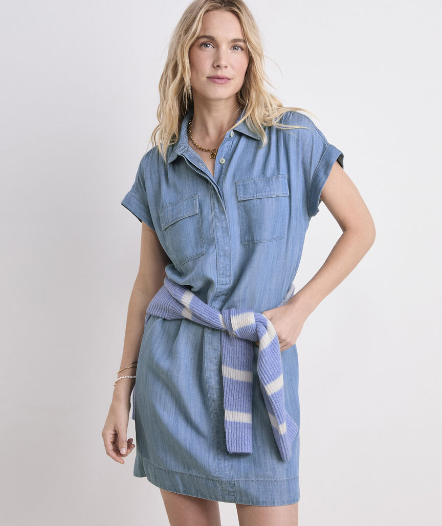 Vineyard Vines Margo Chambray Shirtdress