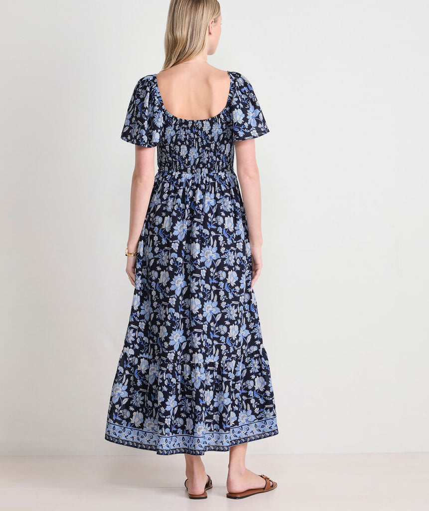 Vineyard Vines Ellen Flutter-Sleeve Maxi Dress