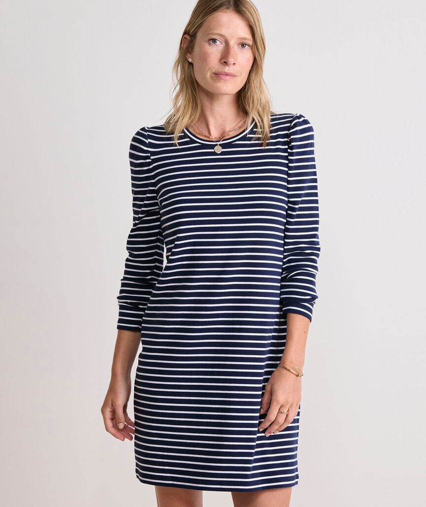 Vineyard Vines Deluxe Puff-Sleeve Mini Dress