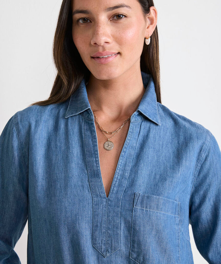 Vineyard Vines Margo Chambray Shirtdress