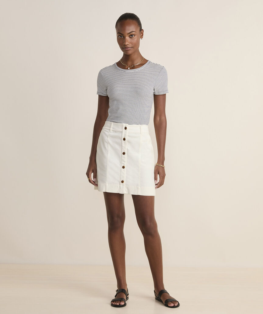 Vineyard Vines Corduroy Button-Front Skirt