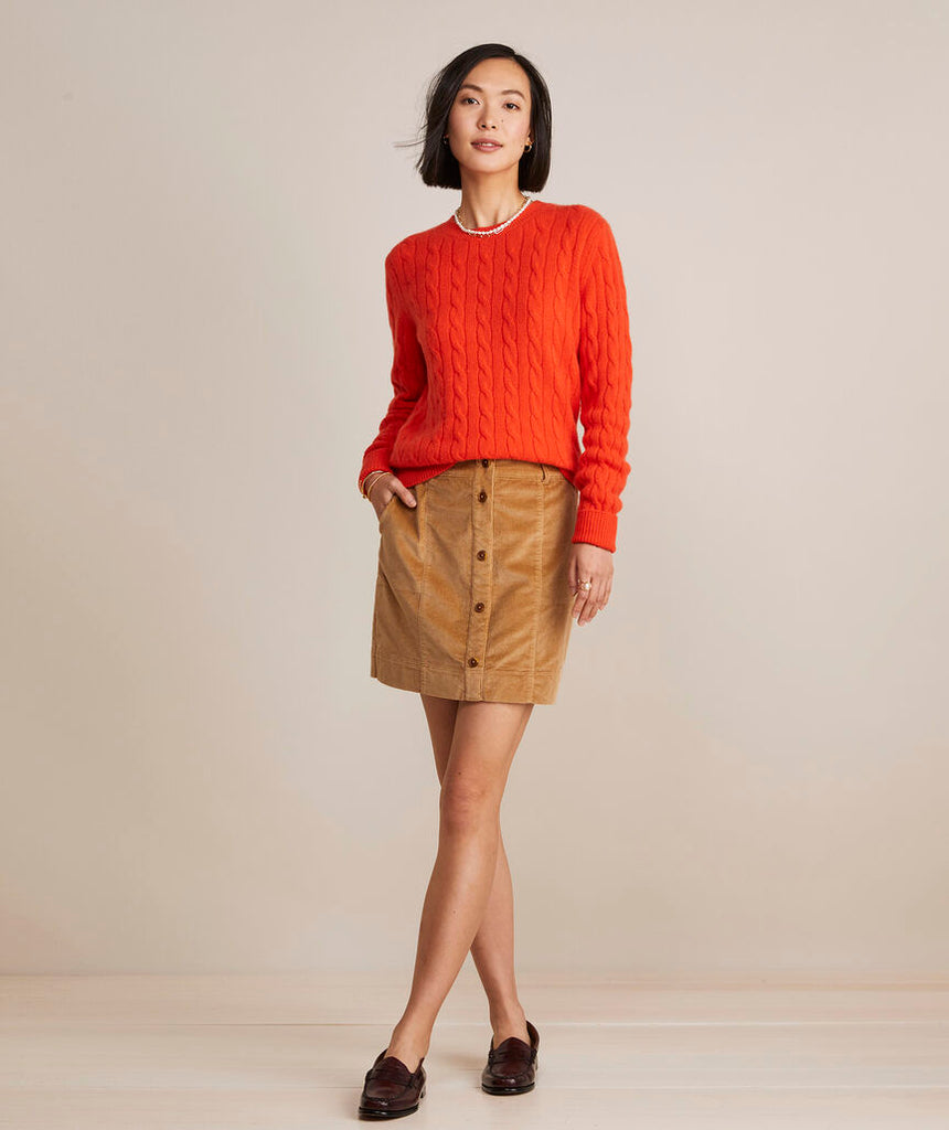 Vineyard Vines Corduroy Button-Front Skirt