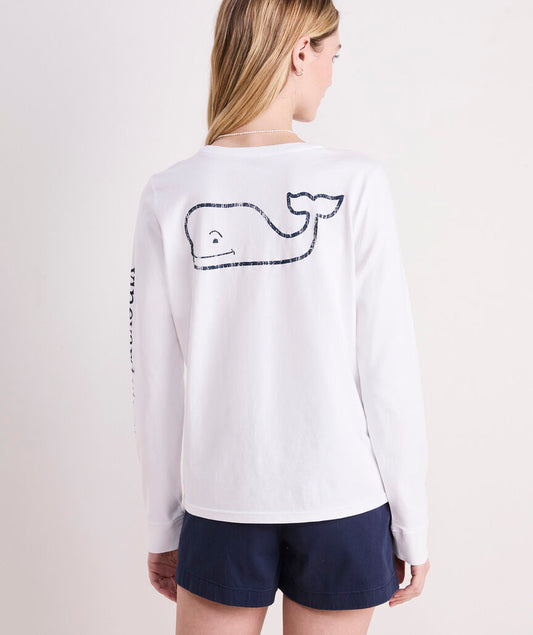 Vineyard Vines Vintage Whale Long-Sleeve Pocket Tee