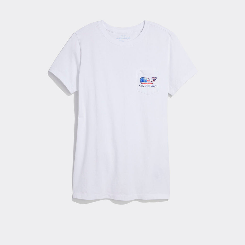 Vineyard Vines Flag Whale Short-Sleeve Pocket Tee
