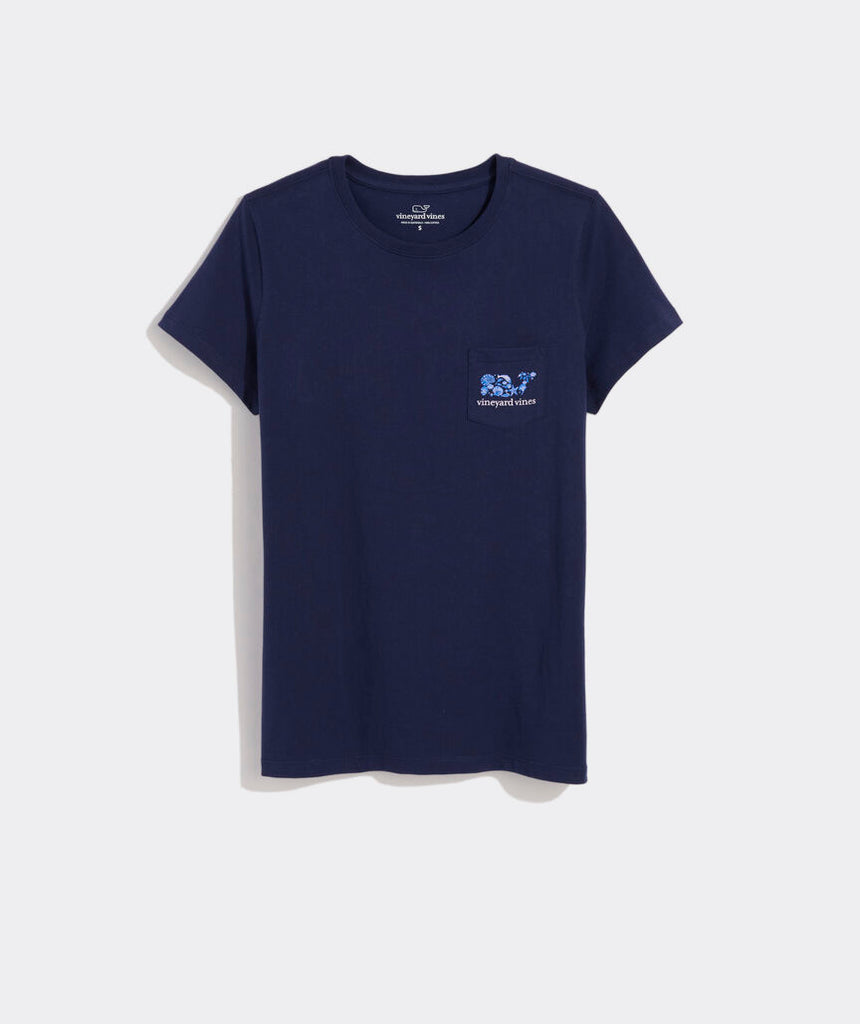 Vineyard Vines Camila Print Whale Fill Short-Sleeve Pocket Tee