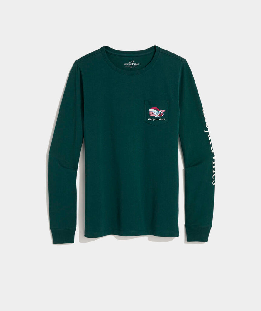 Vineyard Vines Women's Mrs. Claus & Presents Long-Sleeve Pocket Tee