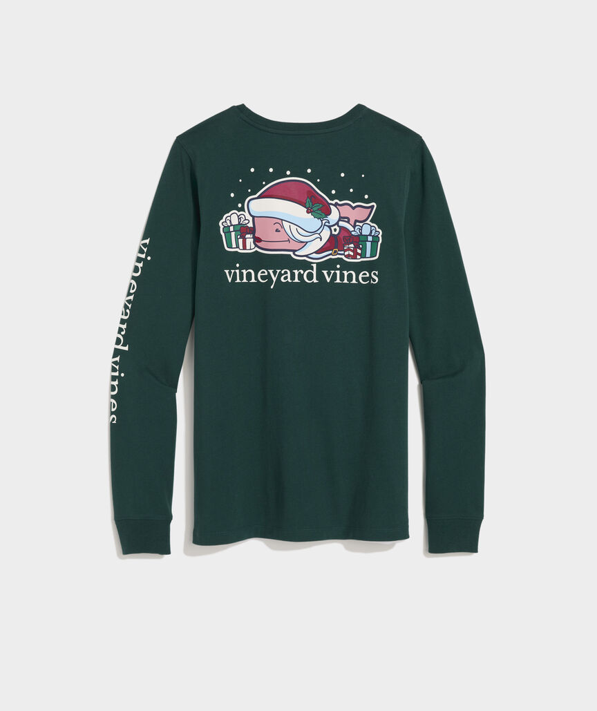 Vineyard Vines Women's Mrs. Claus & Presents Long-Sleeve Pocket Tee