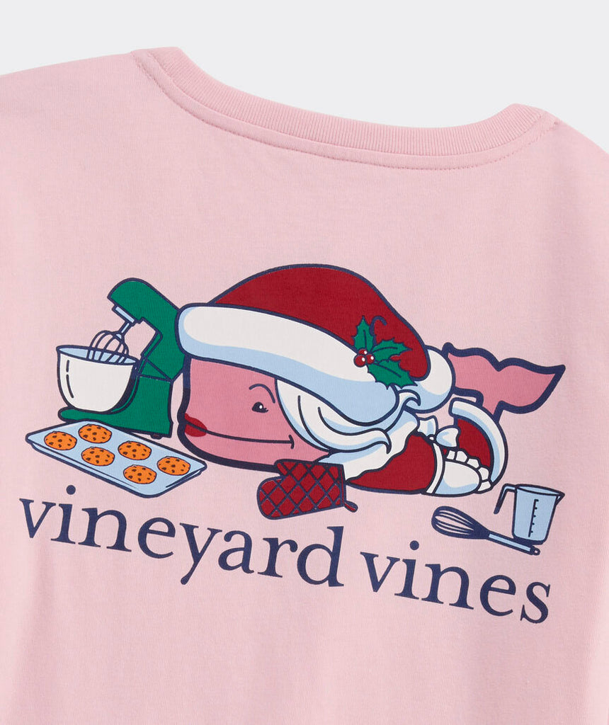 Vineyard Vines Women's Mrs. Claus Whale Bakeshop Long-Sleeve Pocket Tee