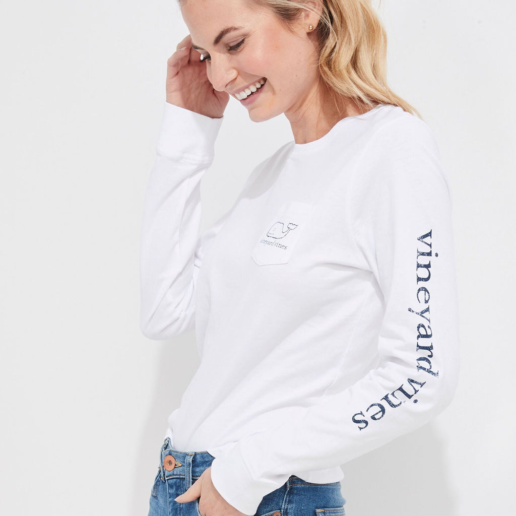 Vineyard Vines Vintage Whale Long-Sleeve Print Tee