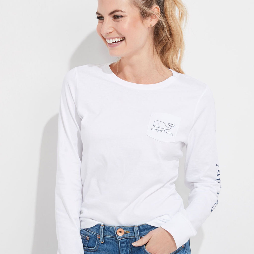 Vineyard Vines Vintage Whale Long-Sleeve Print Tee