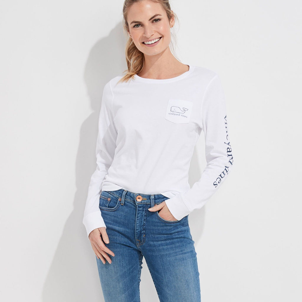 Vineyard Vines Vintage Whale Long-Sleeve Print Tee