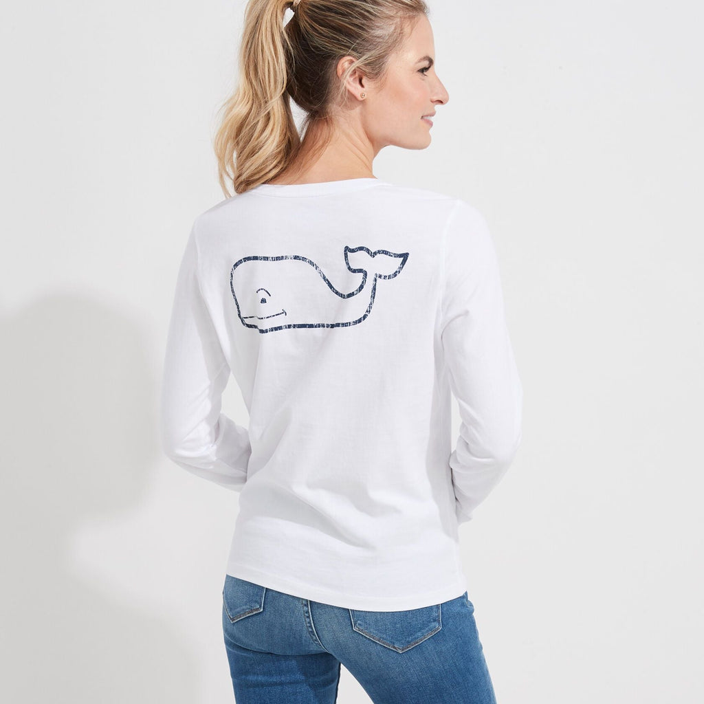 Vineyard Vines Vintage Whale Long-Sleeve Print Tee