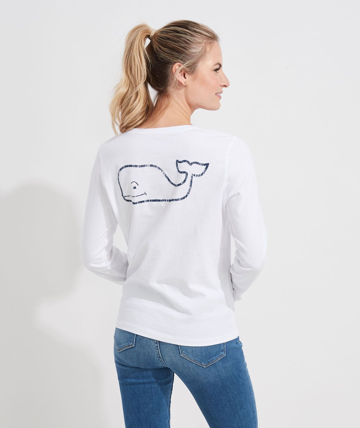 Vineyard Vines Vintage Whale Long-Sleeve Print Tee