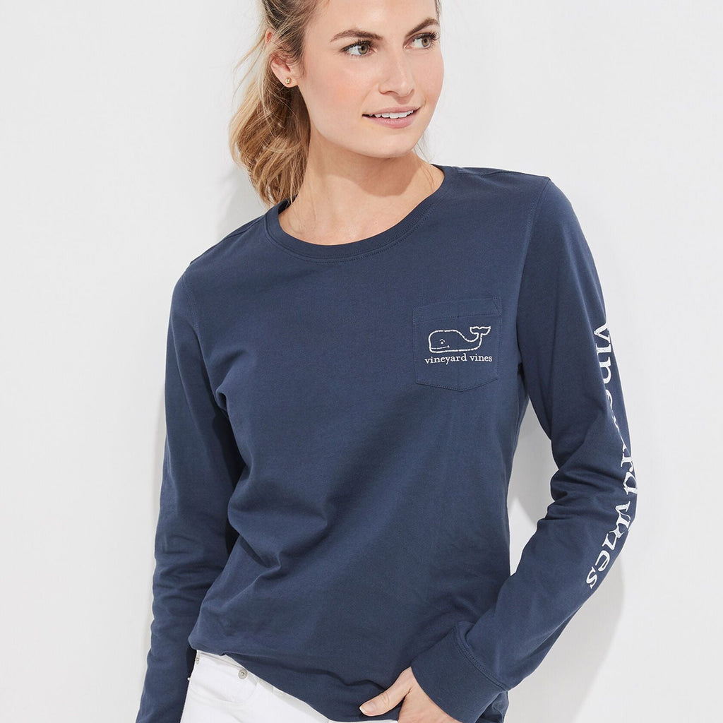 Vineyard Vines Vintage Whale Long-Sleeve Print Tee