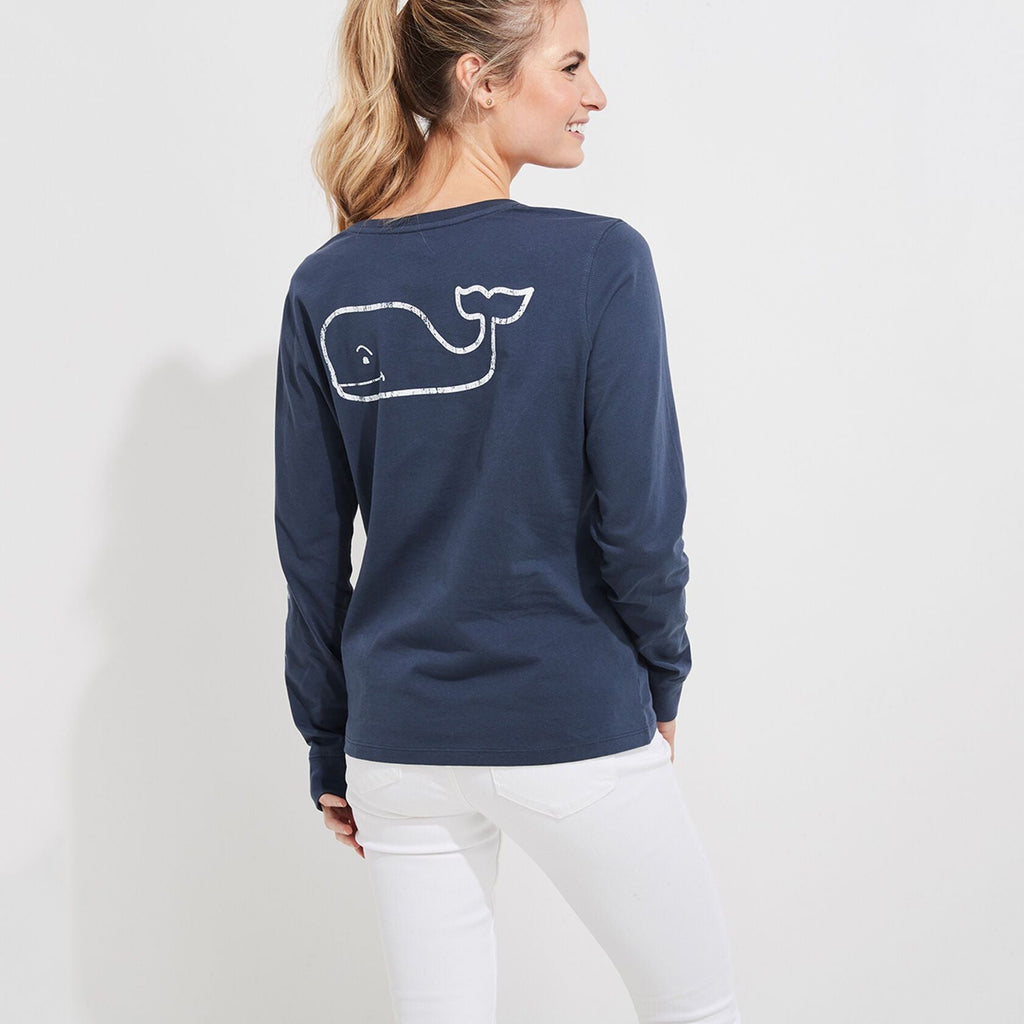 Vineyard Vines Vintage Whale Long-Sleeve Print Tee
