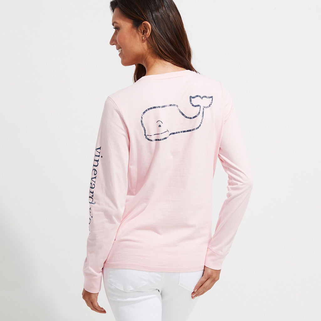 Vineyard Vines Vintage Whale Long-Sleeve Print Tee