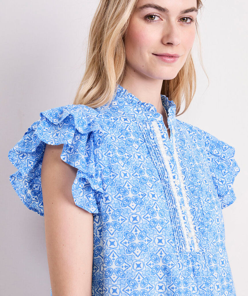 Vineyard Vines Adare Lace Inset Top