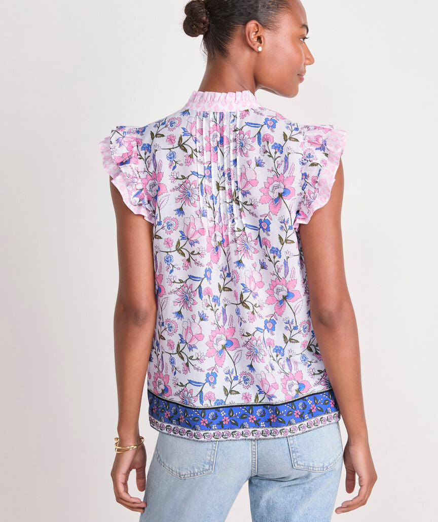 Vineyard Vines Adare Pintuck Top