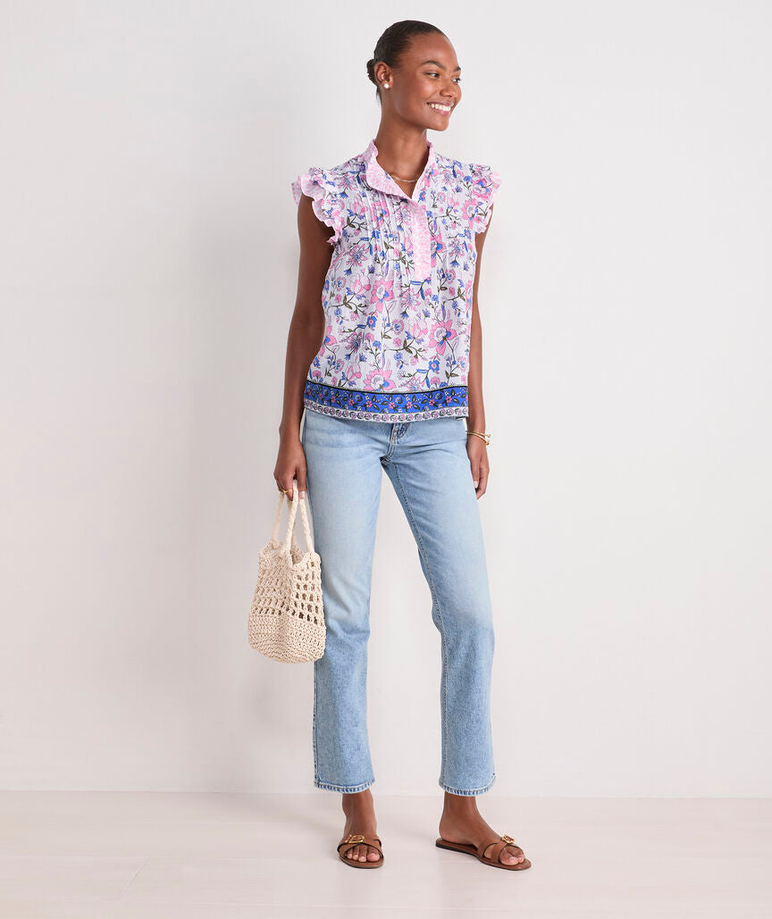 Vineyard Vines Adare Pintuck Top