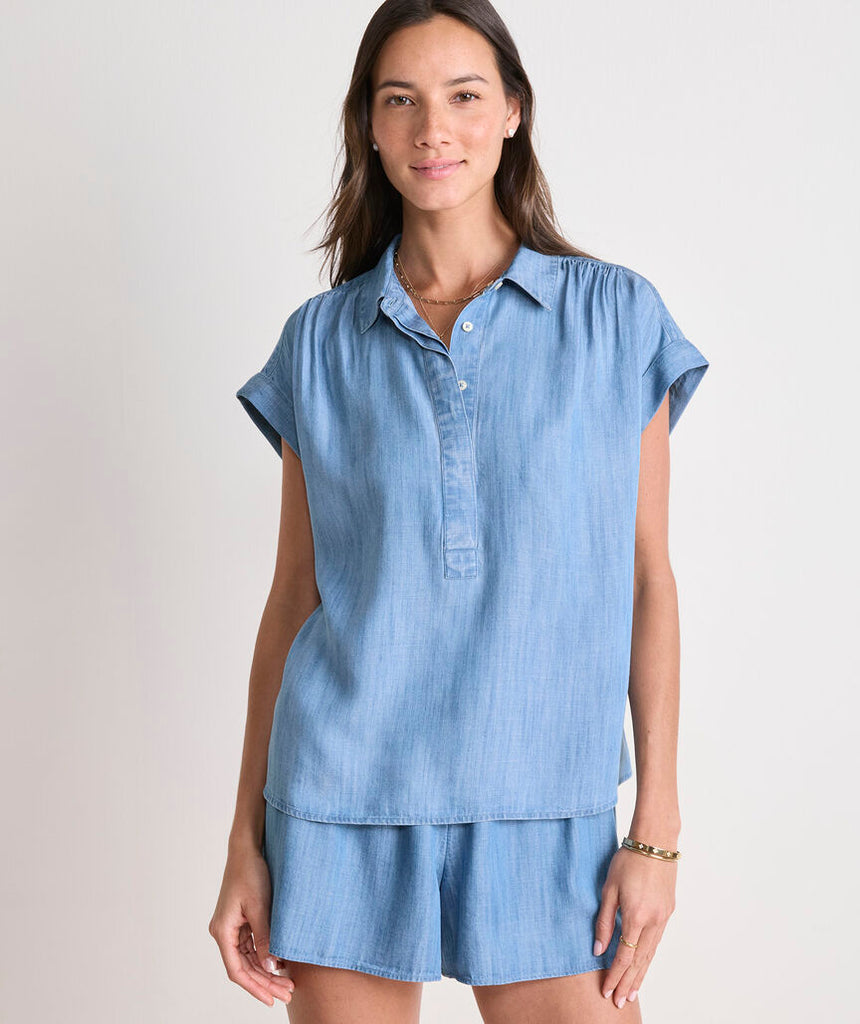 Vineyard Vines Margo Chambray Top