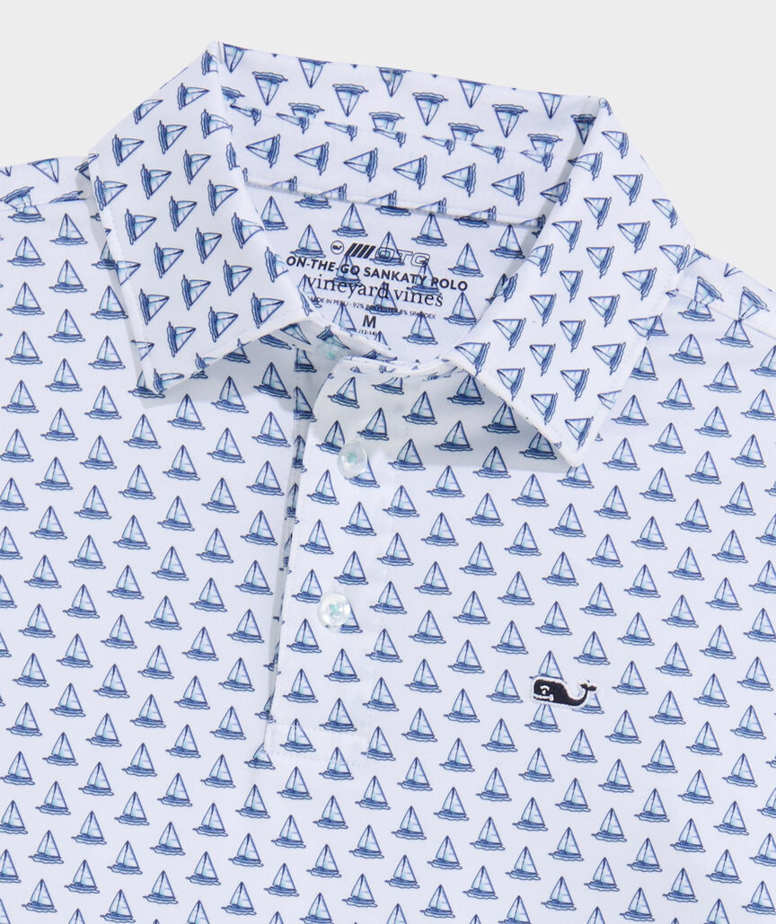 Vineyard Vines Boys Printed Sankaty Performance Polo