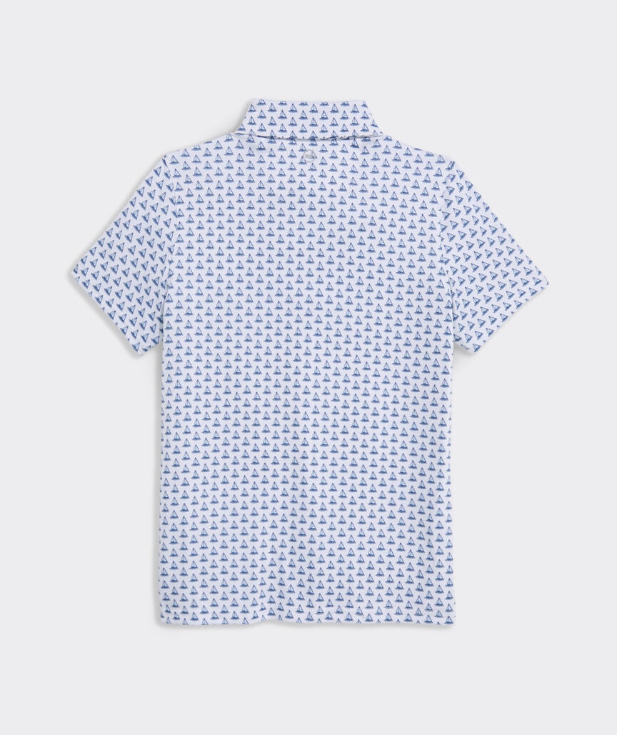 Vineyard Vines Boys Printed Sankaty Performance Polo